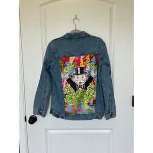 NWT Hasbro Monopoly Men's Denim Jacket Size Small